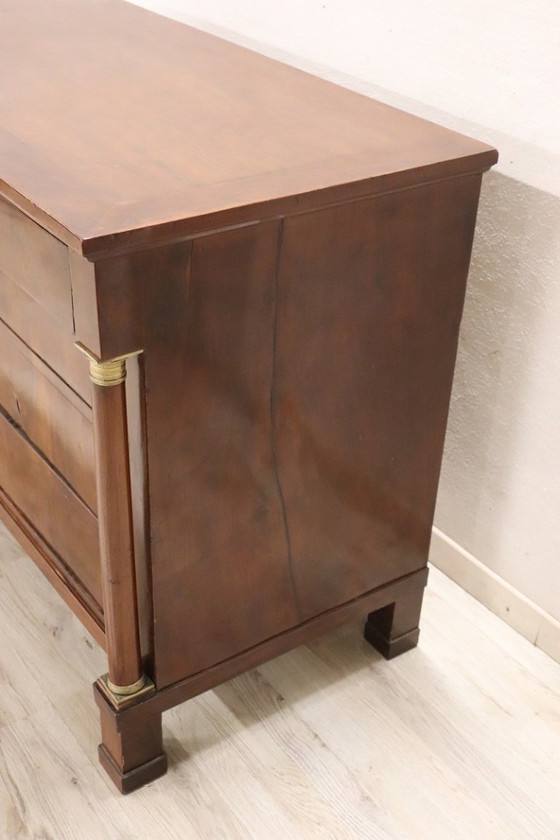Image 1 of Antique Empire Chest of Drawers in Walnut, Italy Early 19th Century