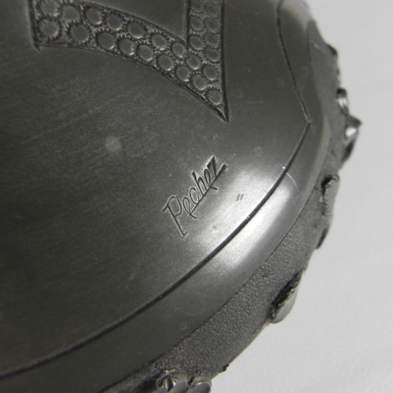 Image 1 of Pewter Art Nouveau vase signed Pechez, early 20th century