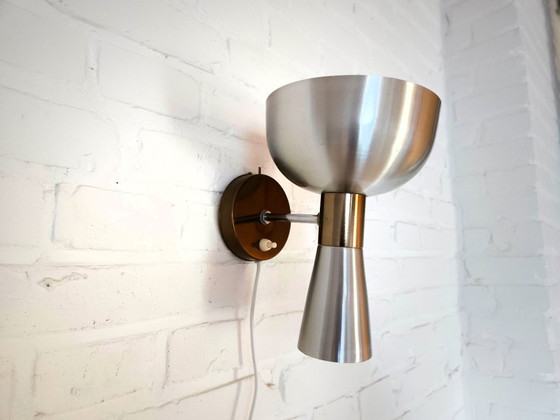 Image 1 of Lampada da parete Herda Diabolo, vintage in alluminio stile spaziale con lampada color bronzo