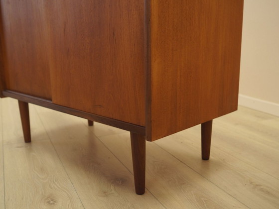 Mobile danese in teak con ante scorrevoli, Mid-Century Modern, anni '70 – Armadi contenitori, Legno (photo 13 of 15)