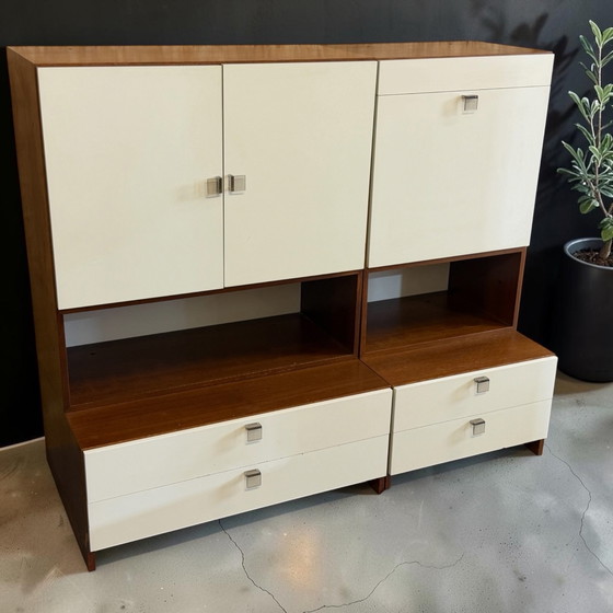 Vintage Pastoe made to measure modular Wall cabinet, Glass, Wood, Brown (photo 8 of 12)
