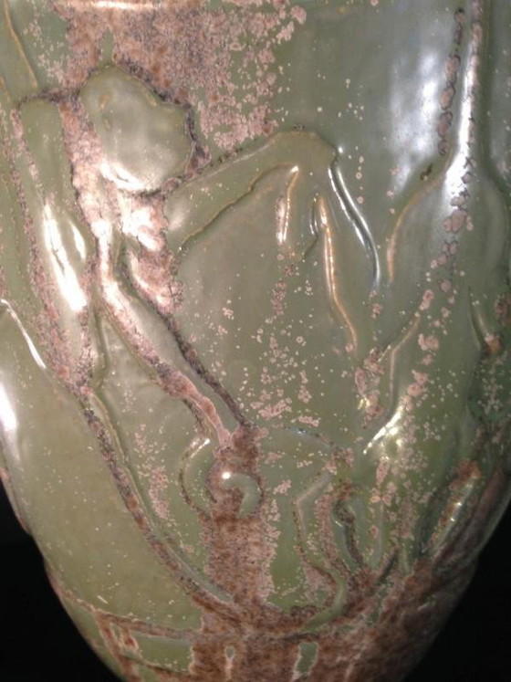 Vase Art Déco n° 761 animalier avec singes par Roger Guerin, années 1930 – Ceramic, Art Deco (photo 4 of 10)