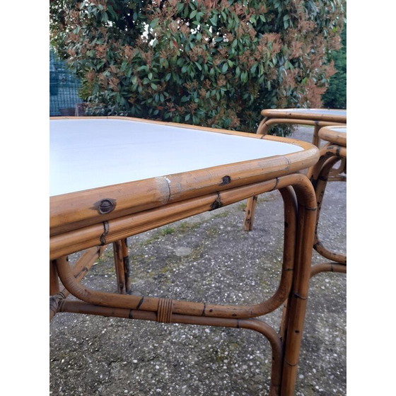 Image 1 of Vintage bamboo table, 1980