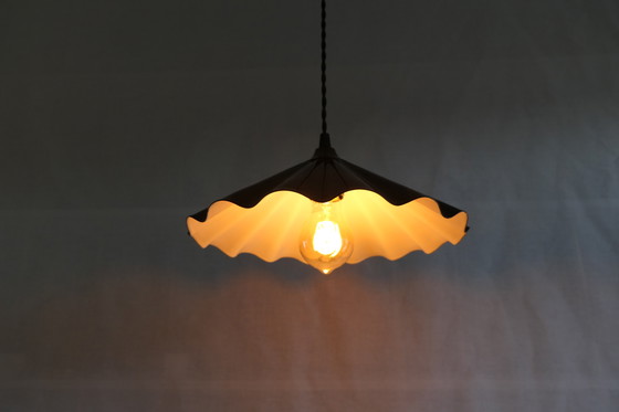 Image 1 of Zeldzame Bruin Emaillen Scheepslamp/Hanglamp