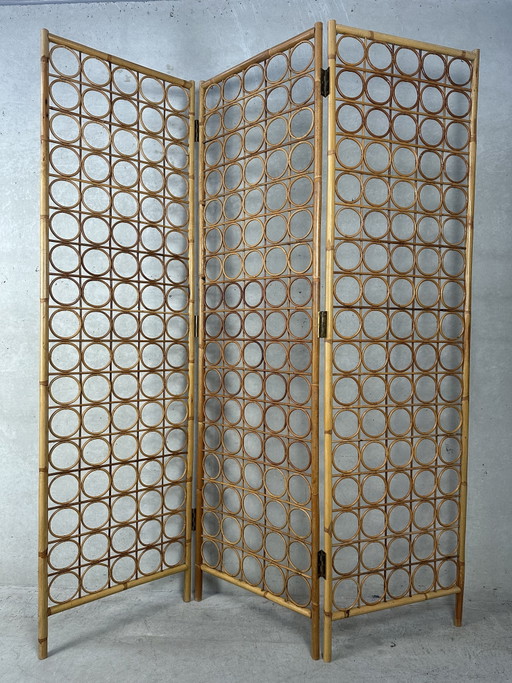 Vintage bamboo room divider