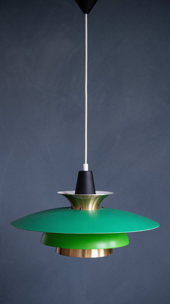 Image 1 of Unique Danish 1980's Roma Pendant Lamp By Junge