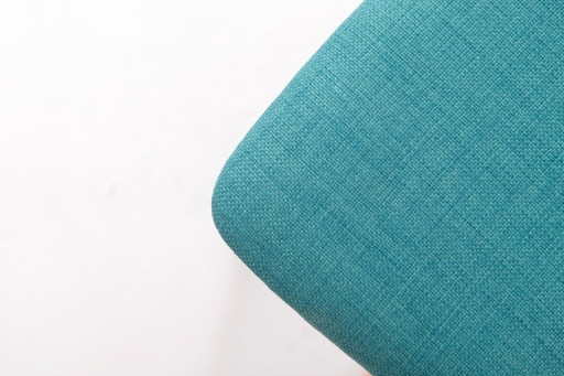 Coppia di sedie da pranzo Ernst Martin Dettinger per Veil | Rivestimento in rovere e turchese | Vintage (photo 2 of 9)
