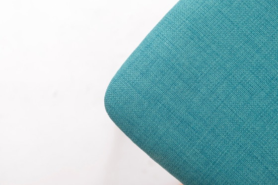 Coppia di sedie da pranzo Ernst Martin Dettinger per Veil | Rivestimento in rovere e turchese | Vintage (photo 2 of 9)