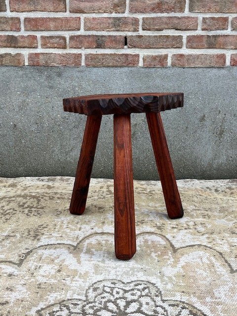 Sgabello Brutalista Spagnolo Vintage / Tavolino d'Appoggio Tavolino per Piante – Sgabelli, Wood (photo 8 of 9)