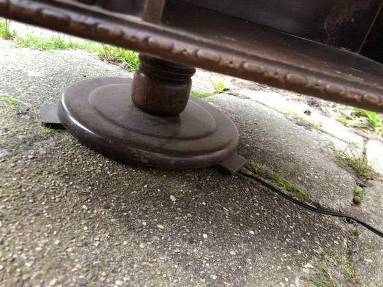 Image 1 of Vintage boekenmolen draaibaar met verlichting - rokers kastje