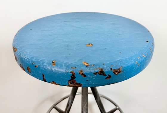 Image 1 of Grey Industrial Workshop Stool, 1960s