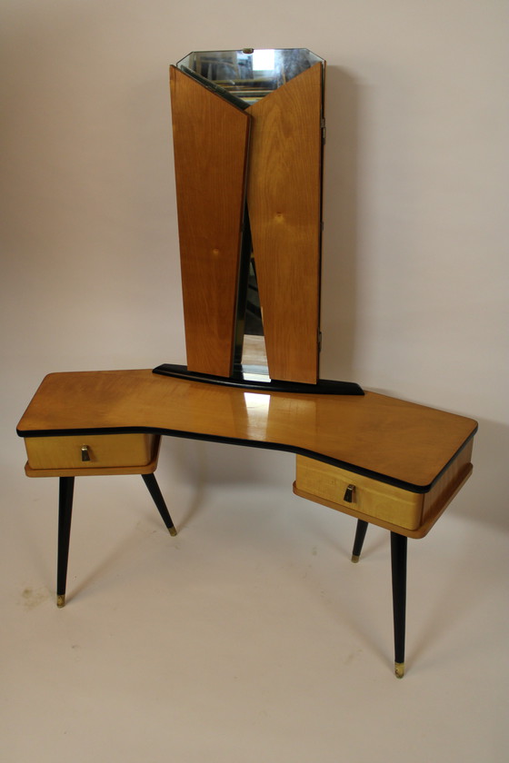 Image 1 of Vintage dressing table vanity table sixties Dutch design kaptafel 