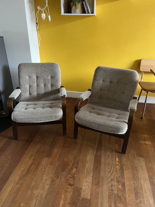 2 x Gote Mobler vintage schwedische 1960er Sessel