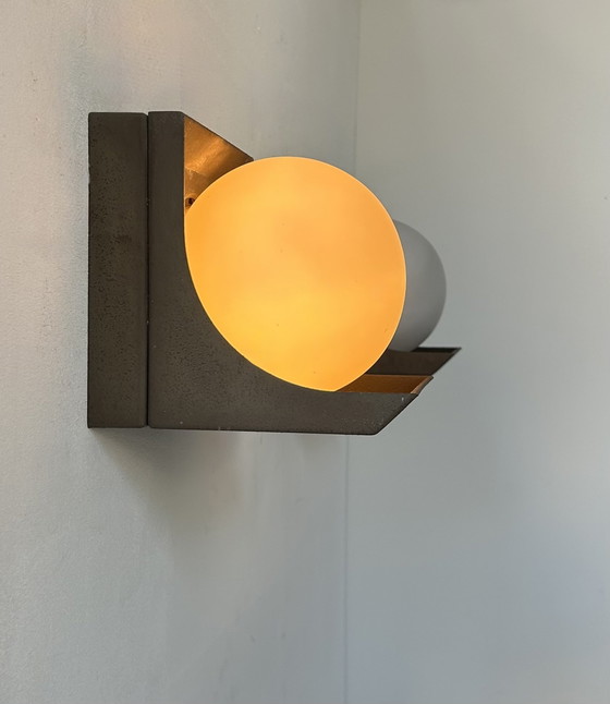 Image 1 of Pair of vintage sconces, RAAK W1804, brown Bakelite and opaline, low country