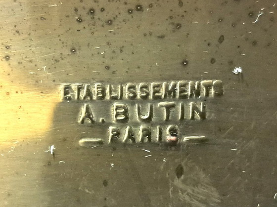 Image 1 of Lampe en cuivre et laiton Établissement A.Butin, PARIS.
