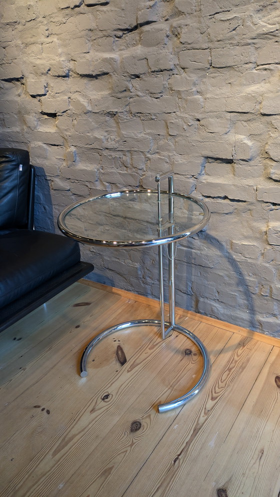 Image 1 of ClassiCon Eileen Grey E1027 side table glass chrome design classic
