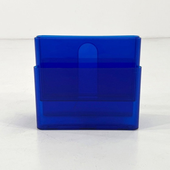 Image 1 of Porte-revues en Lucite bleue de Giotto Stoppino pour Kartell, années 1970