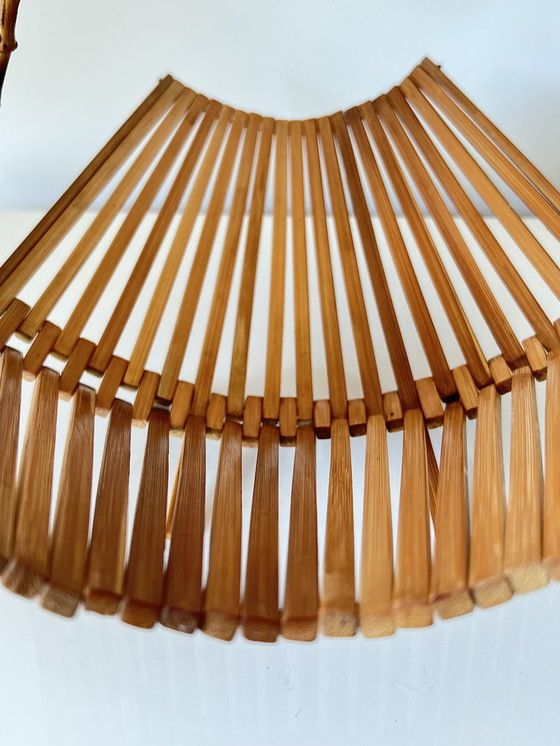 Image 1 of Cestino pieghevole per la frutta vintage – Manico in bambù – Anni '50