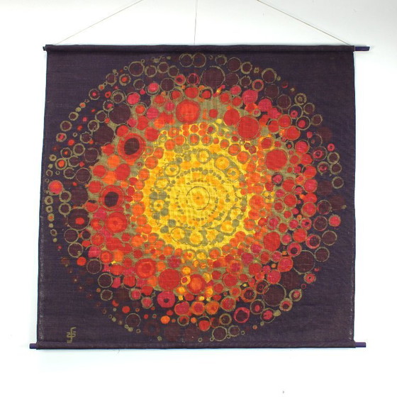 Image 1 of Hans Jurgen Schöbel - Södahl, Dinamarca - serigrafía sobre yute tejido - años 60