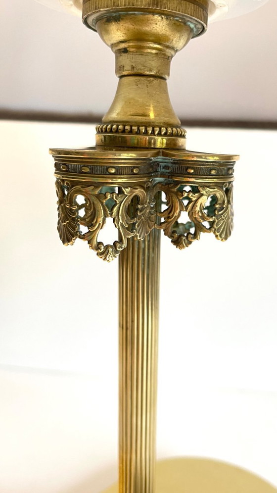 Image 1 of LAMPADA VINTAGE Clover IN OTTONE MASSICCIO