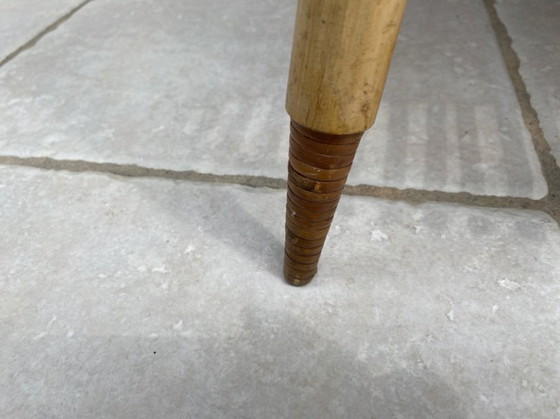 Image 1 of Mesa de centro de bambú partido y ratán, 1960.