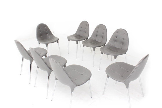 Image 1 of as new, Set of 8 exclusive Cassina Caprice 245 Chair by Philippe Starck with full Y-Leather spec, LP. ca. 12.000 Euro