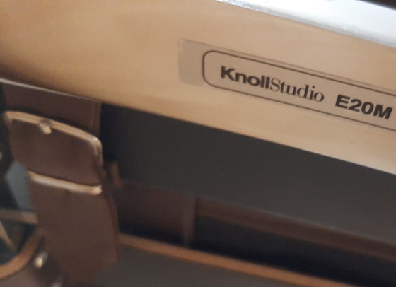 Image 1 of KNOLL SET BARCELONA NEW-NEVER USED Cognac leather design L. Mies Van der Rohe & Lilly Reich 1929