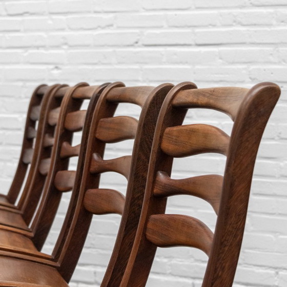 Image 1 of Marc Van Rampelberg Muninga Wood Dining Room Set anni '80