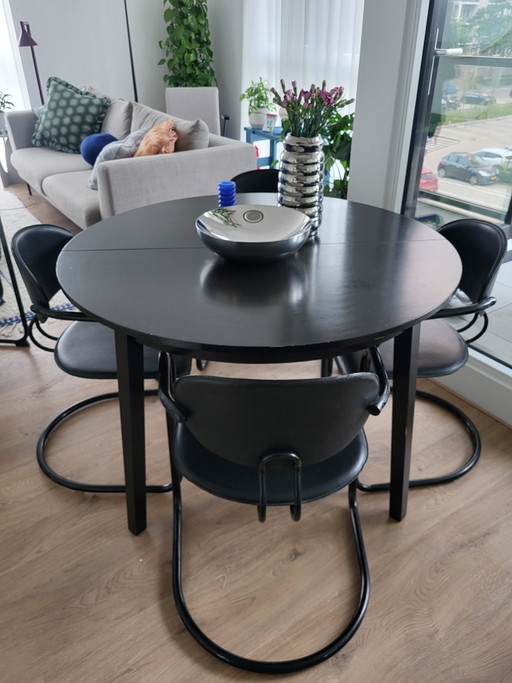 Set of 4 Effezeta Italy dining chairs, 1980s
