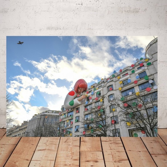 Image 1 of Photo printed on plexiglass / Yayoi Kusama / Limited edition / Louis Vuitton store in Paris