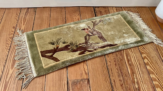 Image 1 of Vintage zijden vogelkleed - 75x28cm