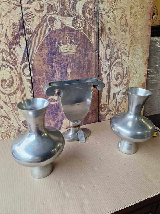 Image 1 of Bijzondere aluminuim vazenset Brass & Boom