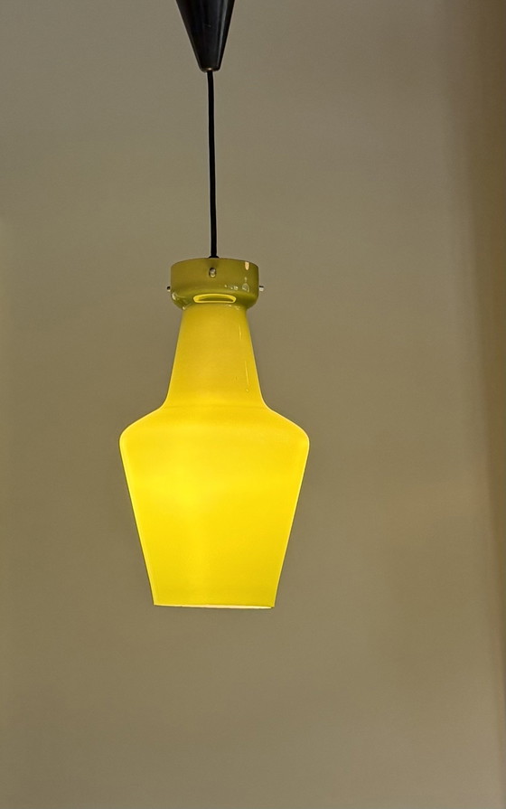 Image 1 of Lampada a sospensione Targetti Sankey in vetro opalino verde