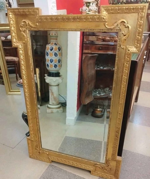 Großer Spiegel im französischen Stil mit vergoldetem Rahmen, 112 x 77 cm