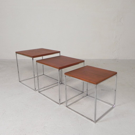 Set aus 3 Beistelltischen, Mini-Set, 1960er Jahre