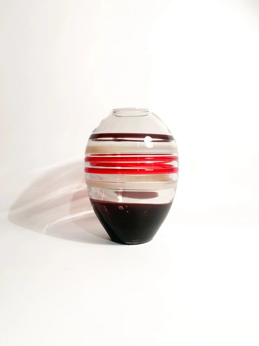 Carlo Moretti Murano Glass Vase, Reina Model, 2008