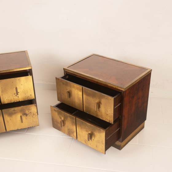Aldo Frigerio & Luciano Frigerio Tables de nuit Bagdad en ronce de noyer et laiton – Brass (photo 14 of 24)