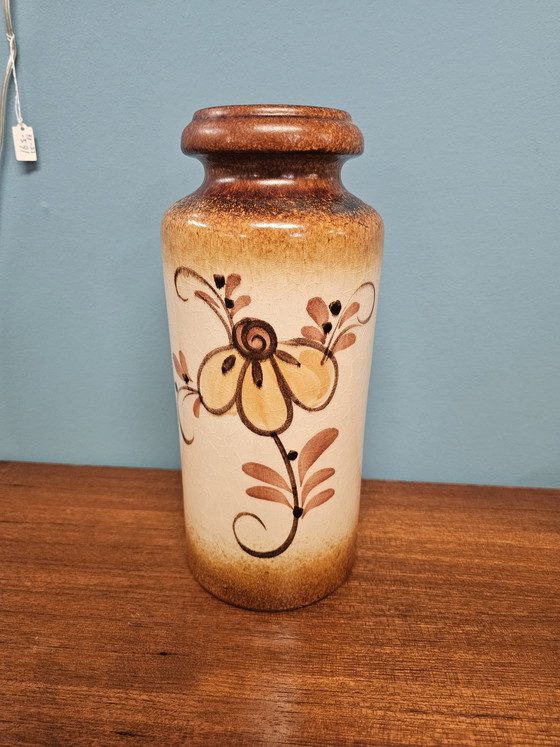 Image 1 of Vaso vintage marrone della Germania dell'Ovest
