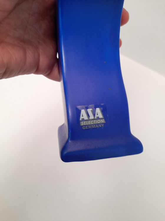 Image 1 of Felblauwe keramische kandelaar, Asa Selection Duitsland