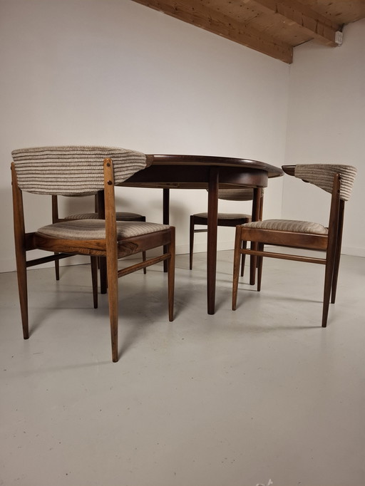 Mid-century modern eetkamerset Louis van Teeffelen Awa Holland WéBé 