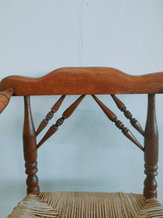 Image 1 of Antieke bobbinchair met 'papercord' zitting