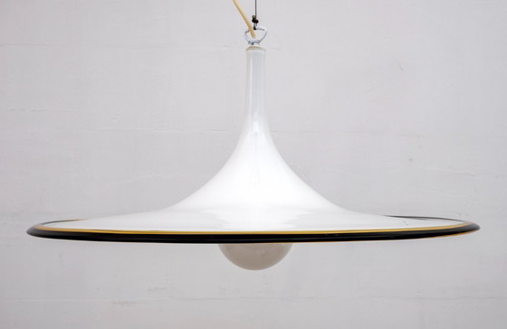 Image 1 of Lustre italien moderne du Mid Century Hat en verre de Murano, 1970