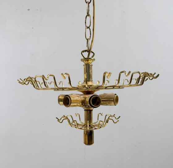 Image 1 of Mid-century chandelier/ceiling lamp by Gaetano Sciolari, Murano, Italy, 1970s.