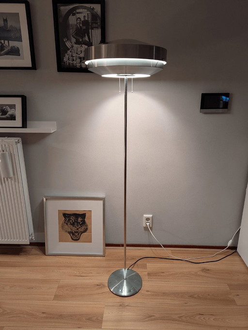 Evolux "Hiemstra" Lampadaire - acier inoxydable et chrome - (1970)