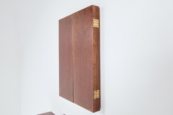 Image 1 of Danish Mid-Century Modern Wall Console with mirror by Frode Holm for Illums Bolighus, 1950’s