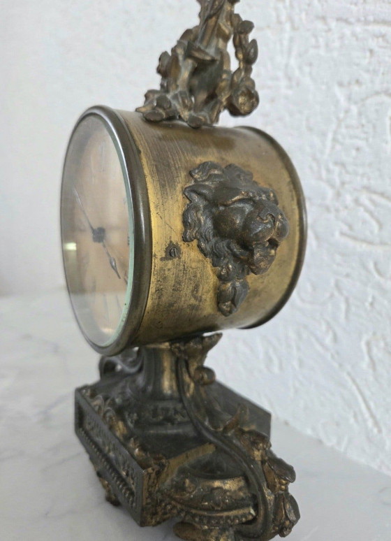 Antique Clock from 1884 – Metal, Brass (photo 3 of 7)