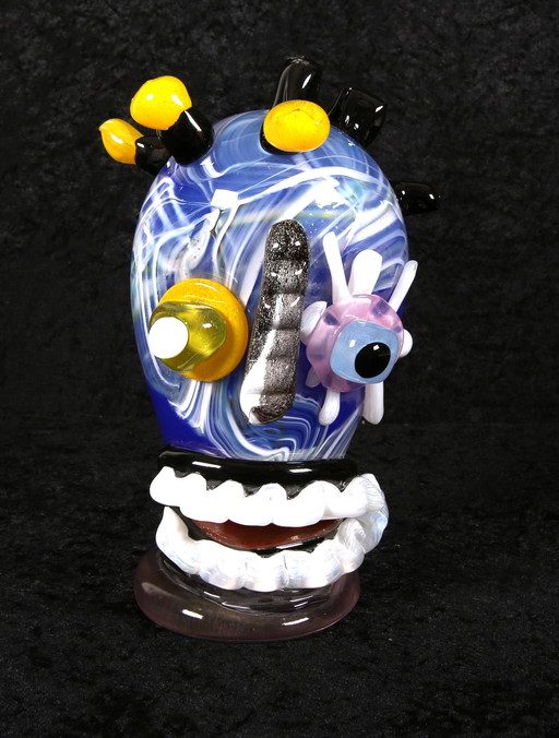 Kostabi, Paul - Sculpture en verre de Murano - Exemplaire unique - Signé à la main