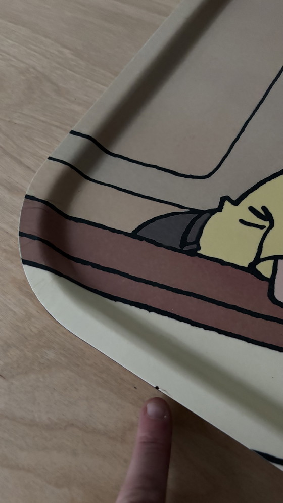 Image 1 of Vintage plateau uit 1995, dienblad, Tintin Tin Tin Kuifje, Hergé, Axis Paris