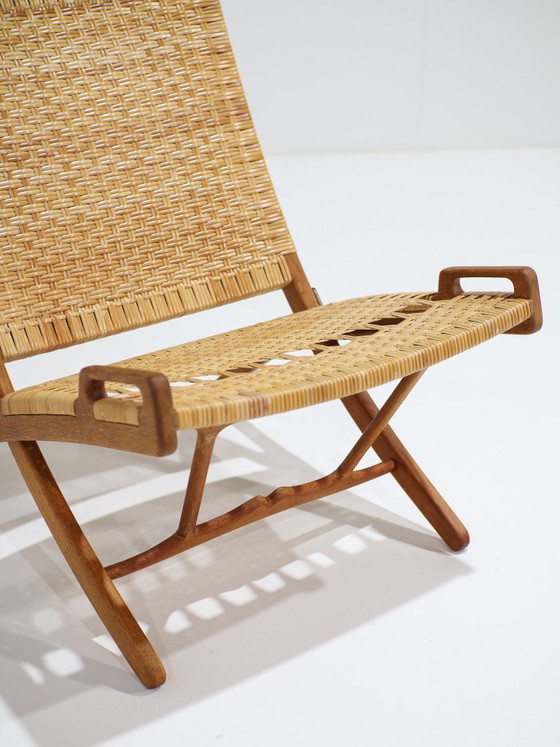 JH512 Folding Chair Hans J. Wegner oak rattan Johannes Hansen – Hans Wegner, Armchairs, Wood, Vintage (photo 10 of 19)