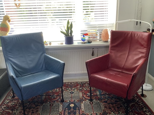 Dos sillas Charly de Monti’s – fauteuils, Leather